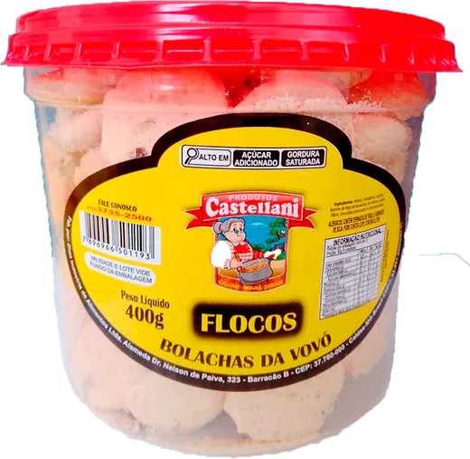 Embalagem de Biscoito Flocos Castellani