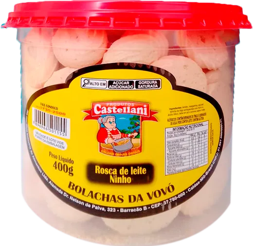 Embalagem de Biscoito Leite Ninho Castellani