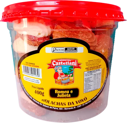 Embalagem de Biscoito Romeu e Julieta Castellani