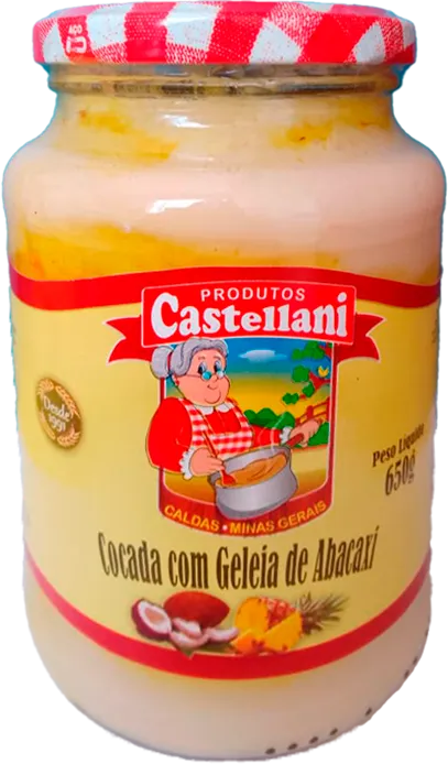 Embalagem de Cocada com Abacaxi Castellani