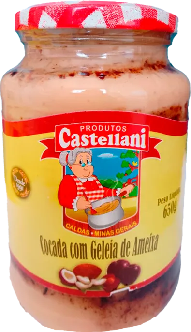 Embalagem de Cocada com Ameixa Castellani