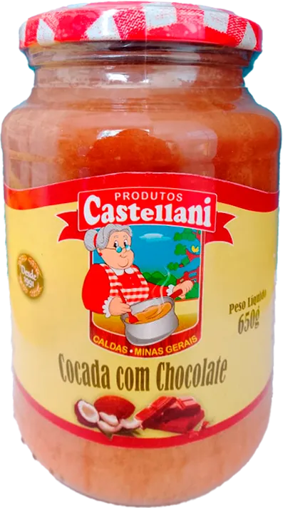 Embalagem de Cocada com Chocolate Castellani