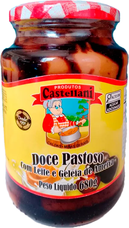 Embalagem de Doce Pastoso com Leite e Ameixa Castellani