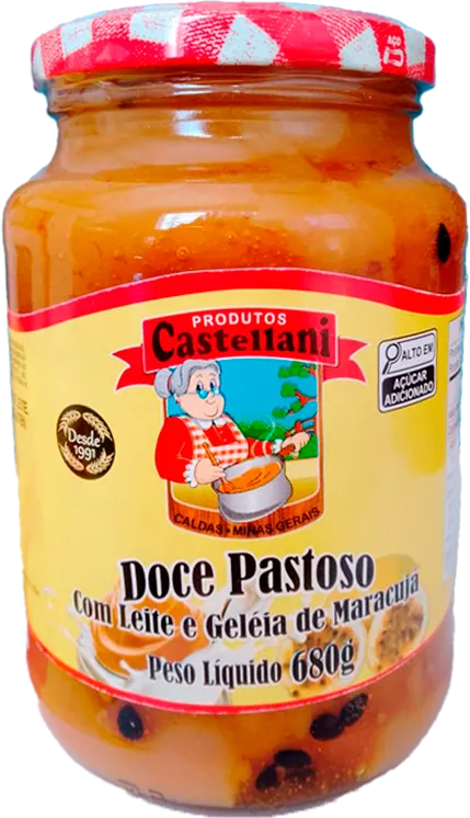 Embalagem de Doce Pastoso com Leite e Maracujá Castellani